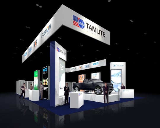 Island Exhibits | 20x20 Booth Designs| Peninsula Exhibits